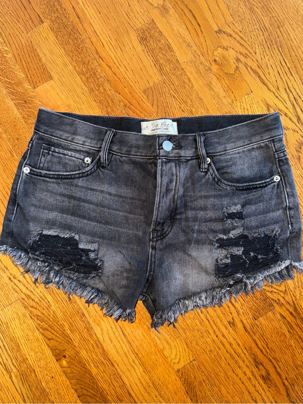 Loving Good Vibrations Cutoffs Black Distressed Denim Shorts